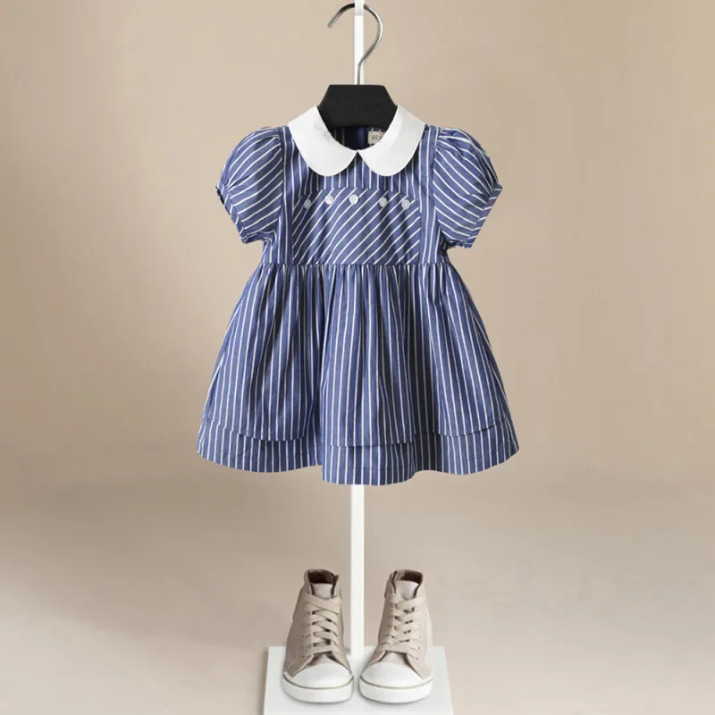 Baby and Toddler Girls' Dress Short-Sleeve Cotton Dresses