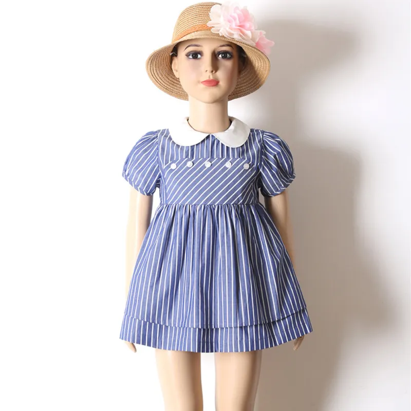 Baby and Toddler Girls' Dress Short-Sleeve Cotton Dresses