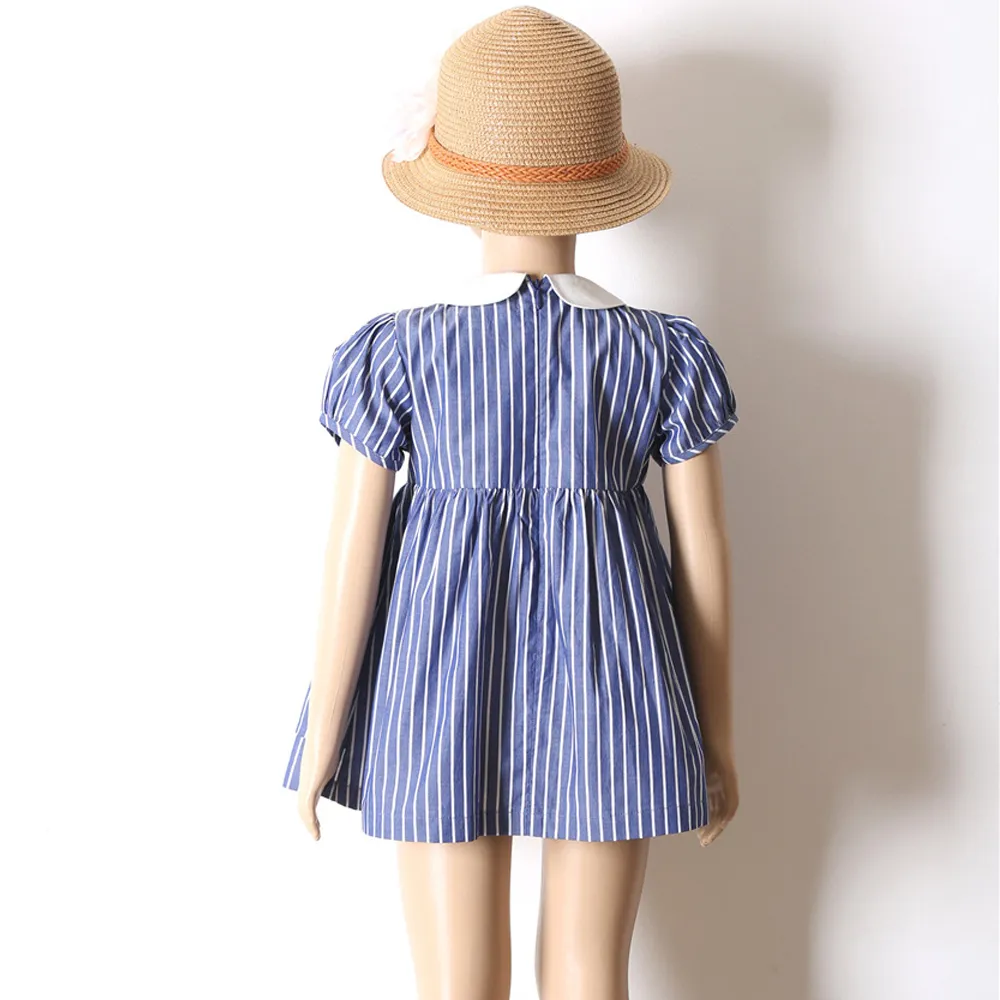 Baby and Toddler Girls' Dress Short-Sleeve Cotton Dresses