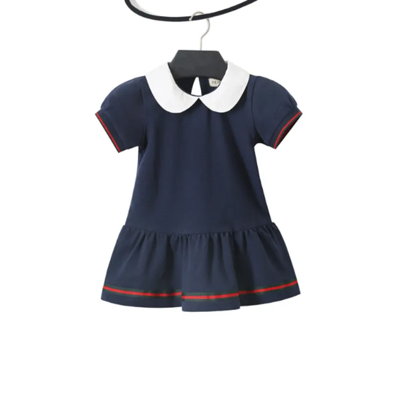 Toddler Girls' Dress Short-Sleeve Cotton Dresses