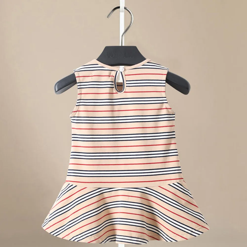 Toddler Dresses Sleeveless Cotton Casual Dresses for Little Girls 