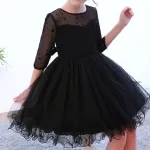 Princess Girls Dress for Wedding Birthday Party Piano Show Black Dress 