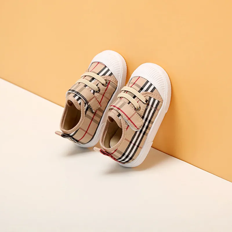 Baby Shoes for Boys and Girls Anti-slip Hook and Loops Canvas Sneaker Shoes
