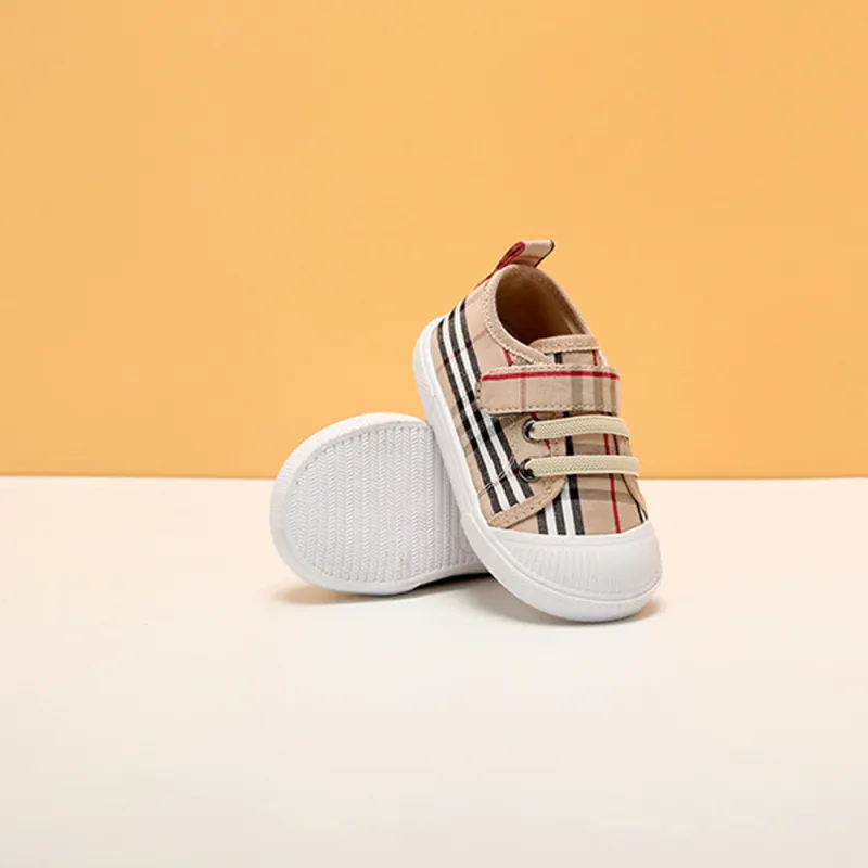 Baby Shoes for Boys and Girls Anti-slip Hook and Loops Canvas Sneaker Shoes
