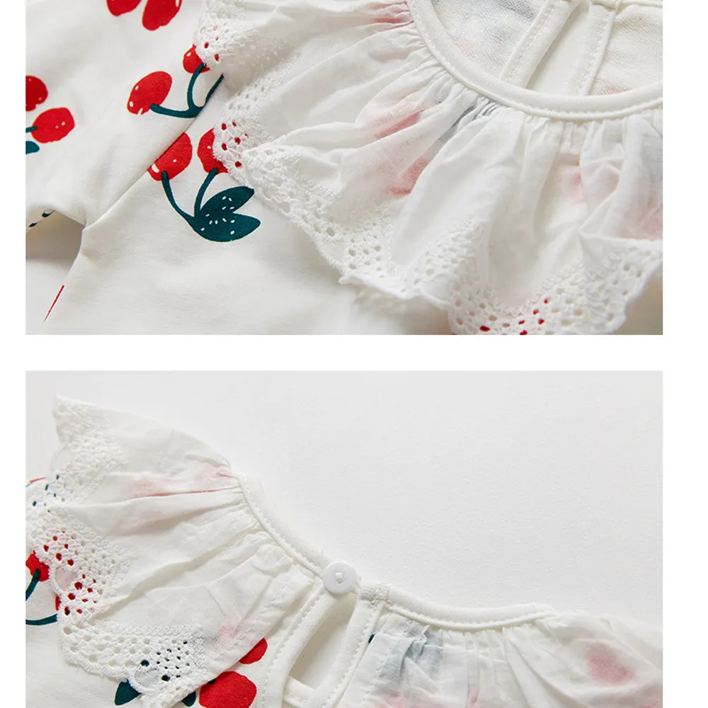 Baby Girls Bodysuit Cotton Summer Short-Sleeve Clothes
