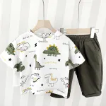 Baby Boys Shorts and T-Shirts Set Summer Cotton Short-Sleeve Cute Pattern Clothes