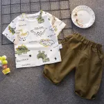Baby Boys Shorts and T-Shirts Set Summer Cotton Short-Sleeve Cute Pattern Clothes