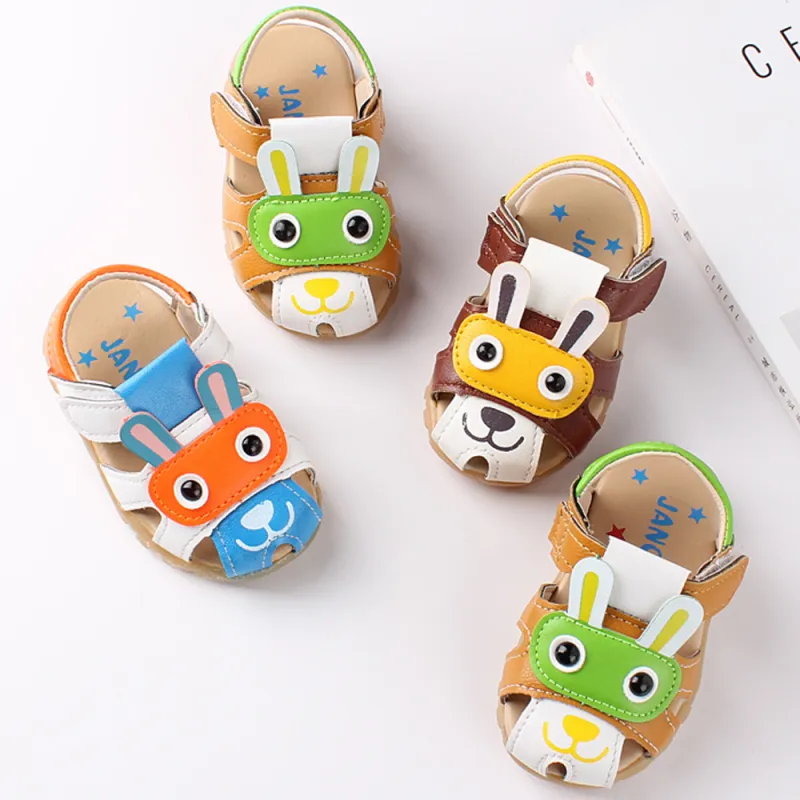 Baby Boys Sandals Summer Soft Lightweight Shoes with Flashing Lights Baby Walking Shoes 