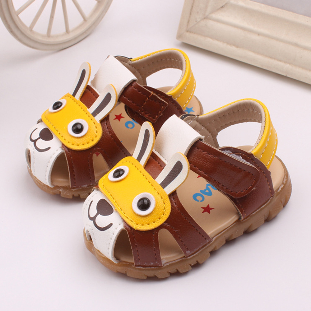 Baby Boys Sandals Summer Soft Lightweight Shoes with Flashing Lights Baby Walking Shoes 