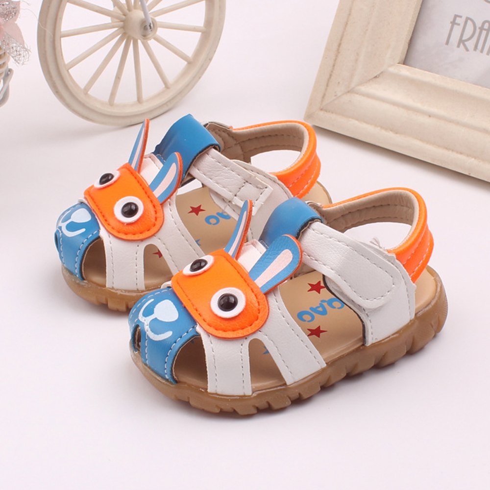 Baby Boys Sandals Summer Soft Lightweight Shoes with Flashing Lights Baby Walking Shoes 