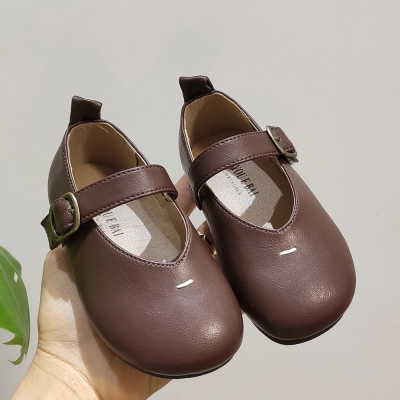 Baby Girls Dress Shoes Leather Slip on Flats Comfortable Walking Mary Jane Shoes 01