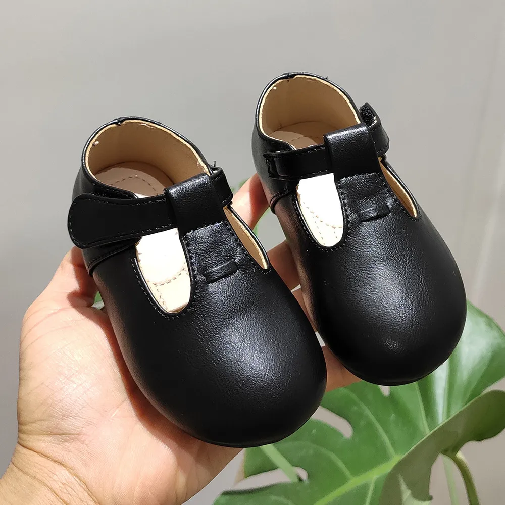 KISFLY 2021 New Baby Girls Dress Shoes Leather Slip on Flats Comfortable Walking Mary Jane Shoes