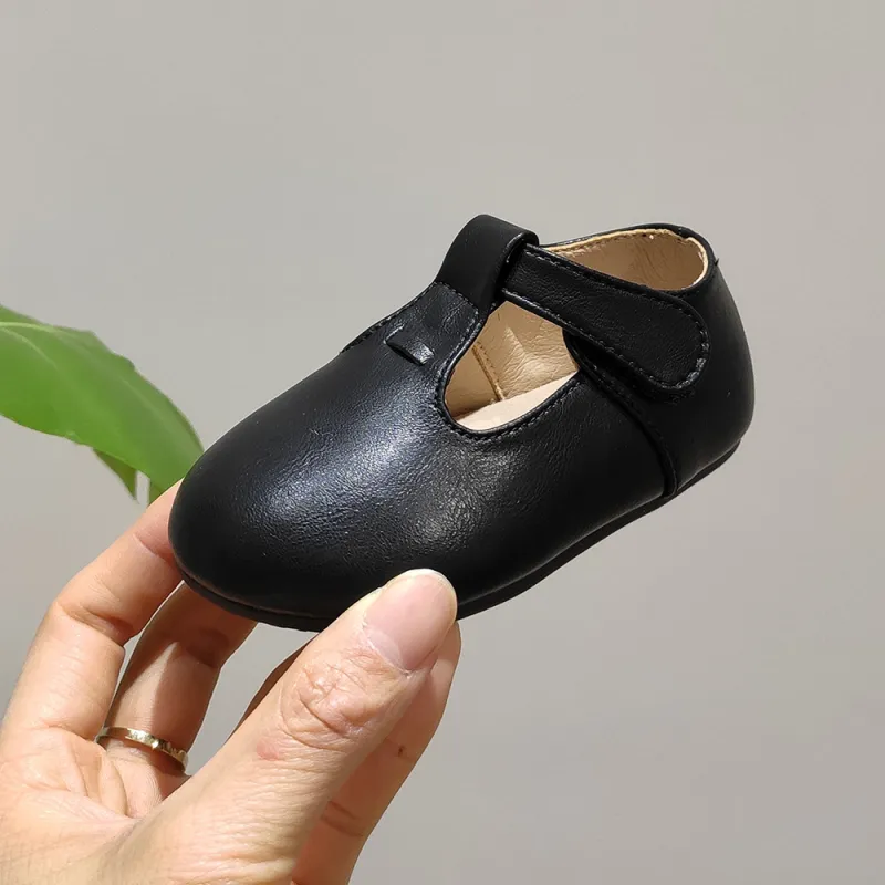 KISFLY 2021 New Baby Girls Dress Shoes Leather Slip on Flats Comfortable Walking Mary Jane Shoes