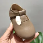 KISFLY 2021 New Baby Girls Dress Shoes Leather Slip on Flats Comfortable Walking Mary Jane Shoes
