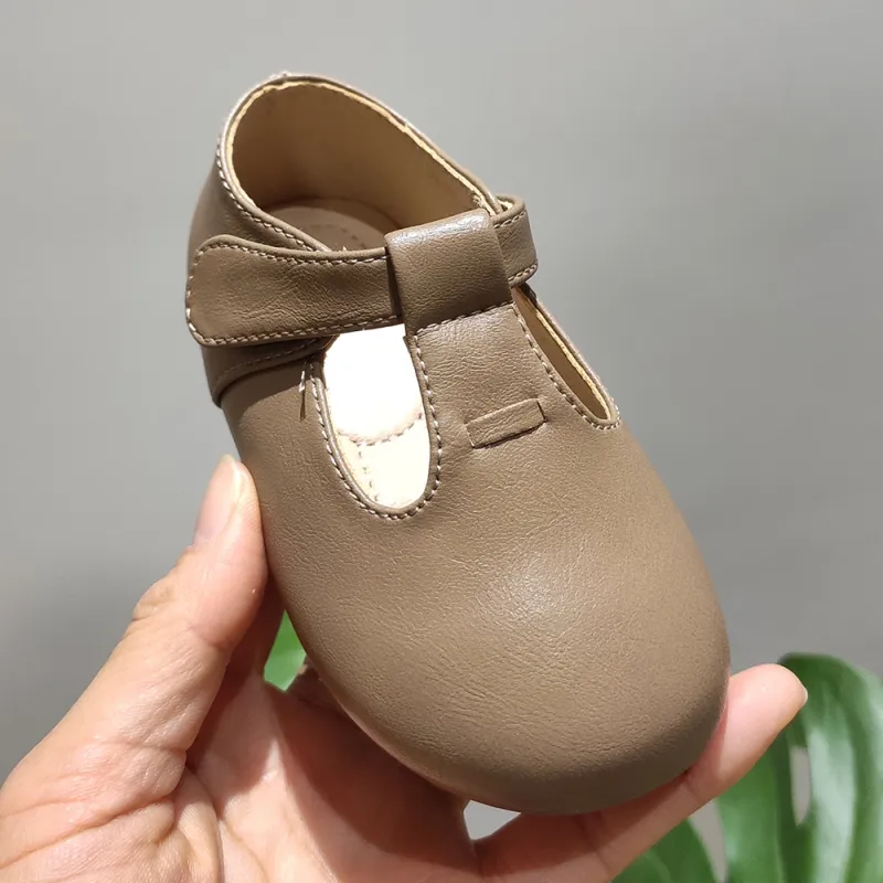 KISFLY 2021 New Baby Girls Dress Shoes Leather Slip on Flats Comfortable Walking Mary Jane Shoes