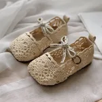 Toddler Baby Girls Shoes Soft Sole Non Slip Knitted Comfortable Walking Mary Jane Shoes 