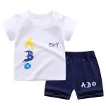 2021 New Baby Boys Clothes Summer Cotton Stripe Short-Sleeve T-Shirt and Shorts Set
