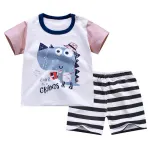 2021 New Baby Boys Clothes Summer Cotton Stripe Short-Sleeve T-Shirt and Shorts Set