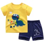 2021 New Baby Boys Clothes Summer Cotton Stripe Short-Sleeve T-Shirt and Shorts Set