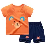 2021 New Baby Boys Clothes Summer Cotton Stripe Short-Sleeve T-Shirt and Shorts Set
