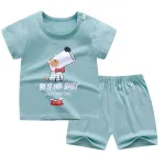 2021 New Baby Boys Clothes Summer Cotton Stripe Short-Sleeve T-Shirt and Shorts Set