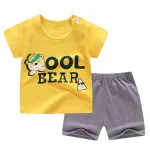 Baby Boys Clothes Summer Cotton Stripe Short-Sleeve T-Shirt and Shorts Set