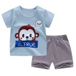 Baby Boys Clothes Summer Cotton Stripe Short-Sleeve T-Shirt and Shorts Set