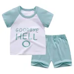 Baby Boys Clothes Summer Cotton Stripe Short-Sleeve T-Shirt and Shorts Set