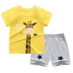 Baby Boys Clothes Summer Cotton Stripe Short-Sleeve T-Shirt and Shorts Set