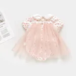 2021 New Baby Girls Bodysuit Summer Printed Gauze Short-Sleeve Dress