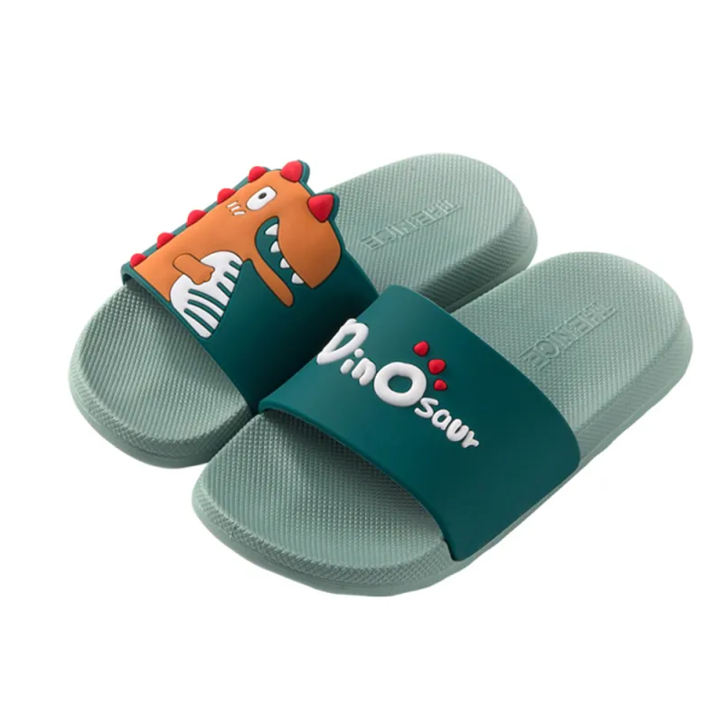 Boys Girls Slide Sandals Summer Lightweight Non-Slip Outdoor Beach Water Shoes Dinosaur Pool Slippers(Toddler/Little Kids)