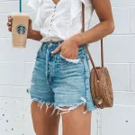 2021 New Summer Women Denim Shorts