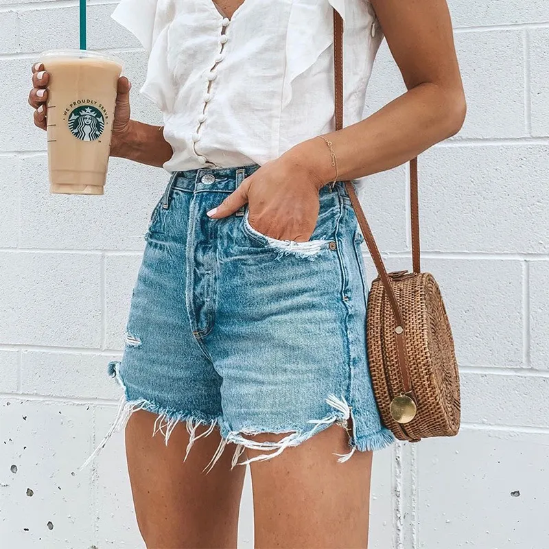 2021 New Summer Women Denim Shorts