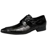Men buckle leather shoes Genuine leather fashion men business casual shoes