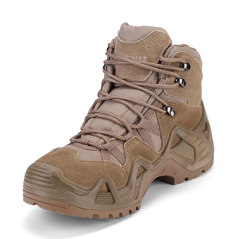 Men hiking shoes wear-resistant shock absorption desert boots high-top outdoor boots