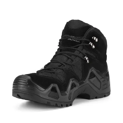 Men hiking shoes wear-resistant shock absorption desert boots high-top outdoor boots 02