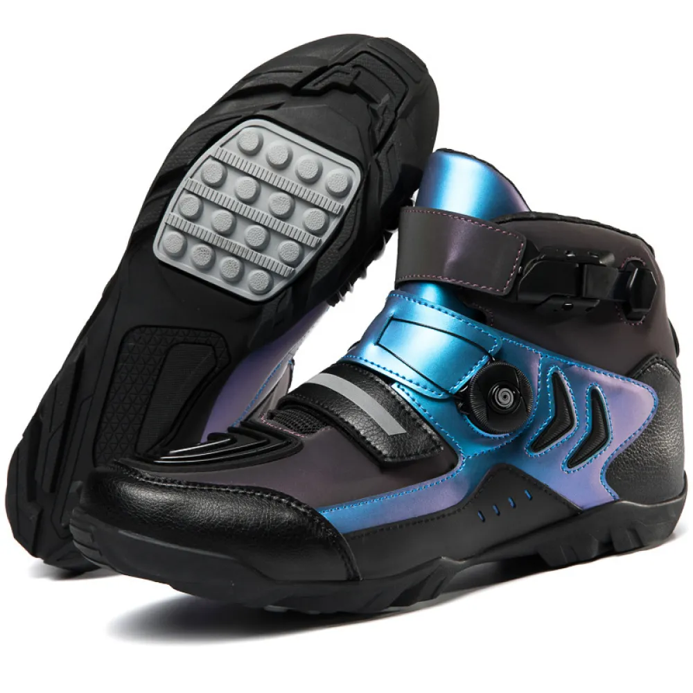 Men motorcycle riding shoes off-road racing low boots