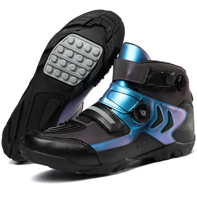 Men motorcycle riding shoes off-road racing low boots 02