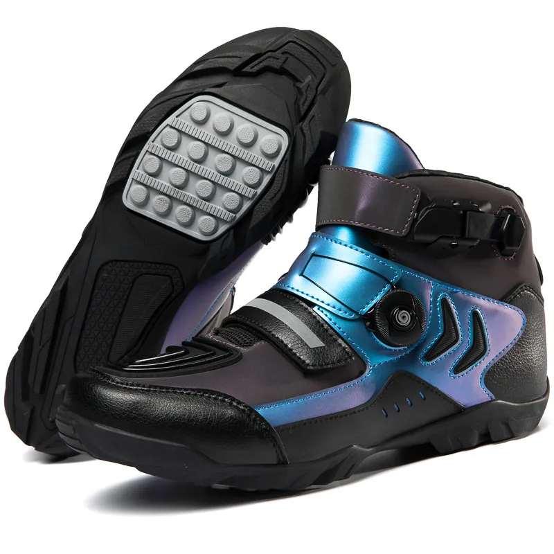 Men motorcycle riding shoes off-road racing low boots