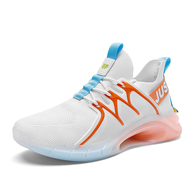 2021 new men's shoes flying woven popcorn sports running shoes casual fashion shoes