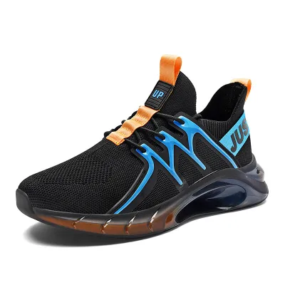 2021 new men's shoes flying woven popcorn sports running shoes casual fashion shoes 02
