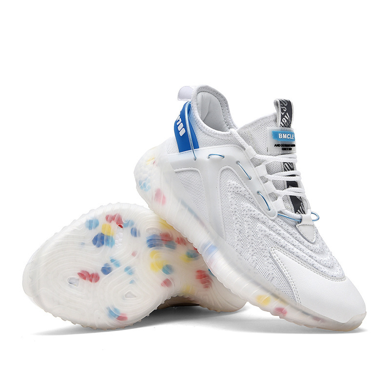 2021 new flying woven mesh shoes fashion casual men shoes breathable sneaker running shoes