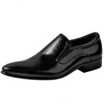 Men top layer cowhide breathable fashion pointed wedding shoes