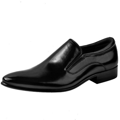 Men top layer cowhide breathable fashion pointed wedding shoes 01