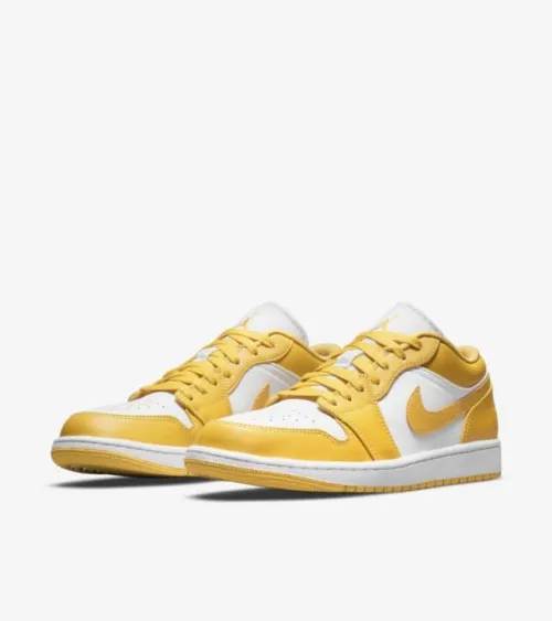 Cool shoes Air Jordan 1 White and Pollen