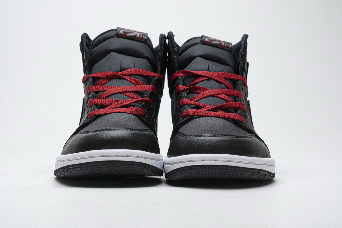 Jordan 1 Retro High Black Satin Gym Red