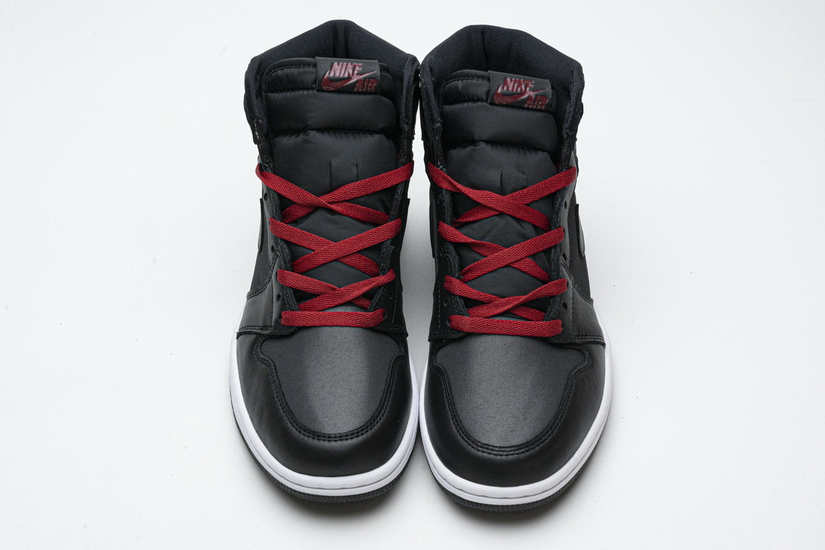 Jordan 1 Retro High Black Satin Gym Red