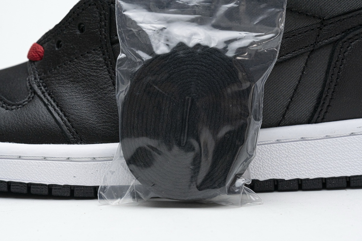 Jordan 1 Retro High Black Satin Gym Red