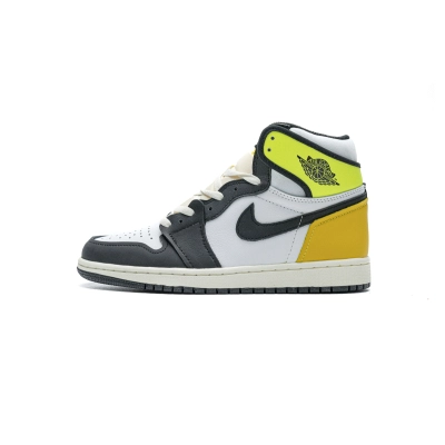 Jordan 1 Retro High White Black Volt University Gold 01