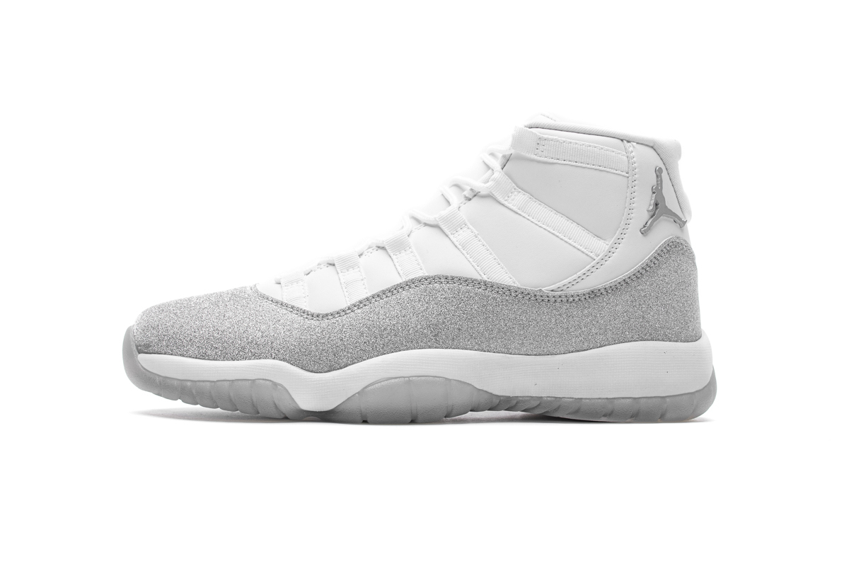 Jordan 11 Retro White Metallic Silver (Mid Quality)